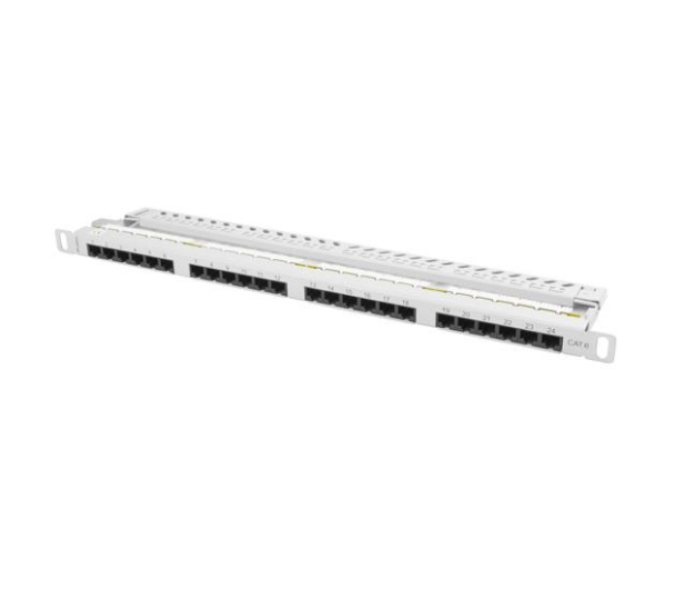 LANBERG Patch Panel 24 Port 0.5U Kat.6 szary PPU6-0024-S - 457363 - zdjęcie 4